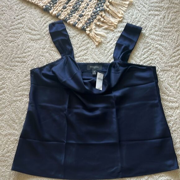 Banana Republic Tops - NWT Banana Republic Elegant Satin Navy Blue Women's Top Size Medium/Large